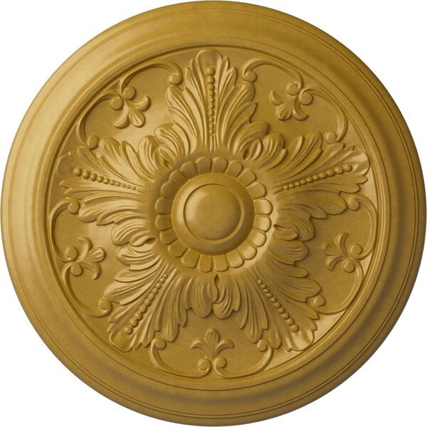 Ekena Millwork Vienna Ceiling Medallion (Fits Canopies up to 3 1/4"), 16 7/8"OD x 5/8"P, Iridescent Gold CM17VIIGS - main